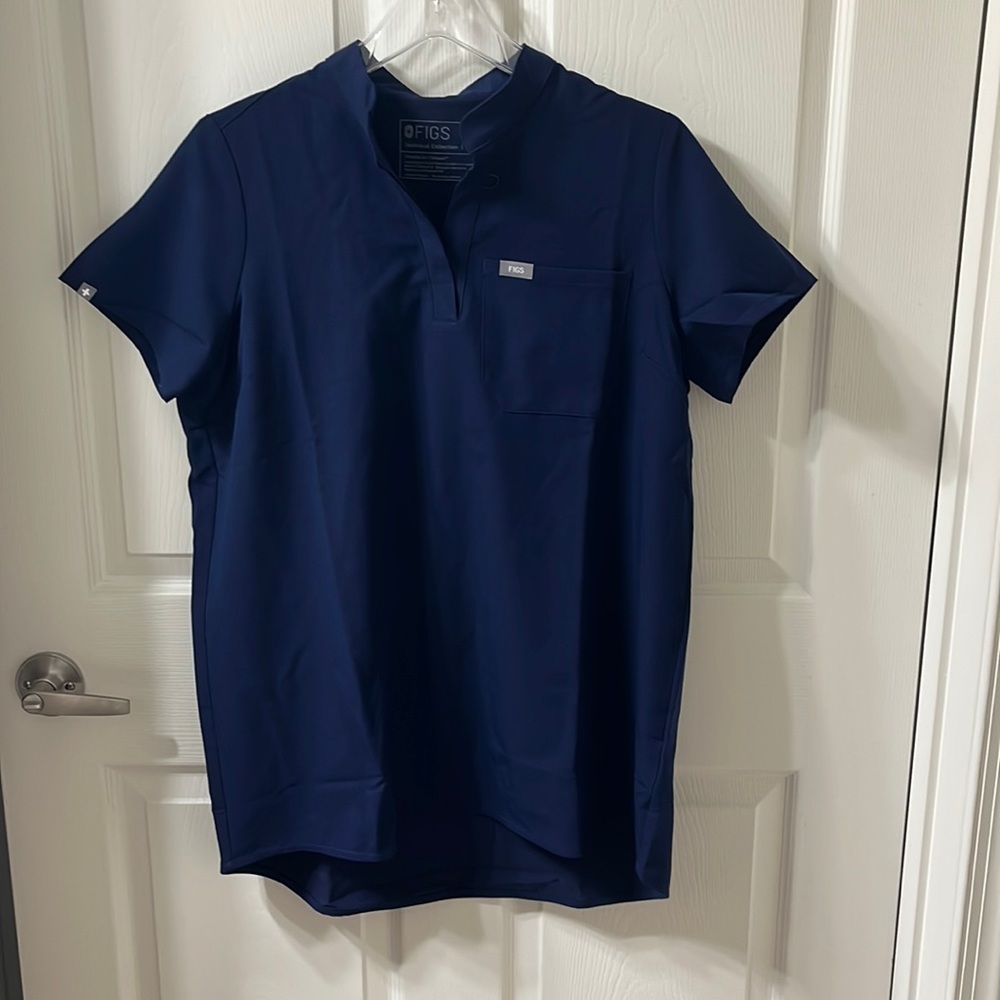 FIGS Navy Blue Maternity Scrub Top